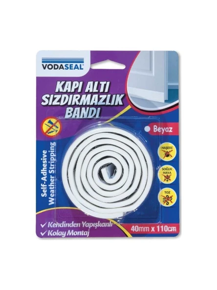 Vodaseal Kapı Altı Sızdırmazlık Bandı Beyaz 40 mm x 110 Cm
