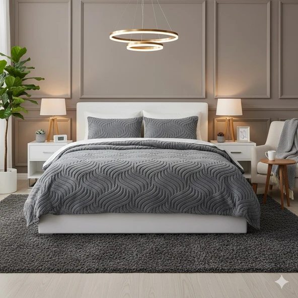 COMFORT YORGAN SETİ ÇİFT KİŞİLİK LUMOS GRİ ürün görseli