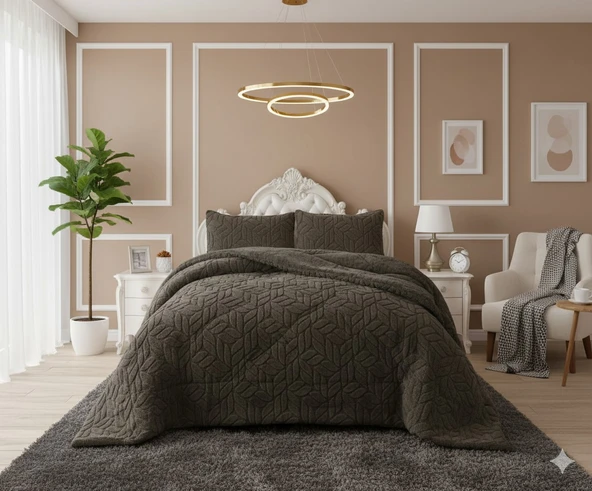 COMFORT YORGAN SETİ ÇİFT KİŞİLİK LISSOME HAKİ ürün görseli