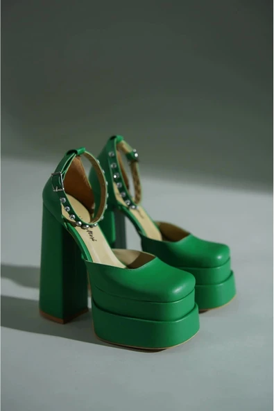 Kadın Moda Çift Platform Tasarım Ayakkabı Şık ve Zarif Abiye Ayakkabı - 2