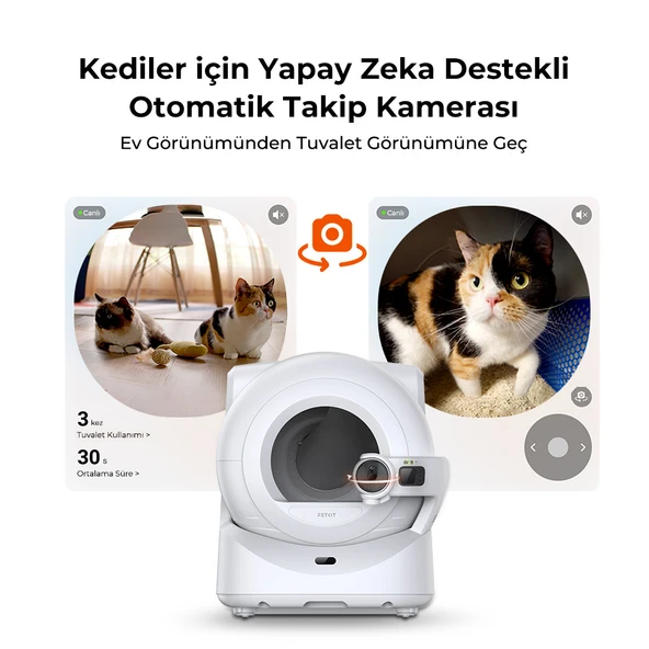Petkit Purobot Ultra Akıllı Kedi Tuvaleti Beyaz (Resmi Distribütör Garantili) - 3