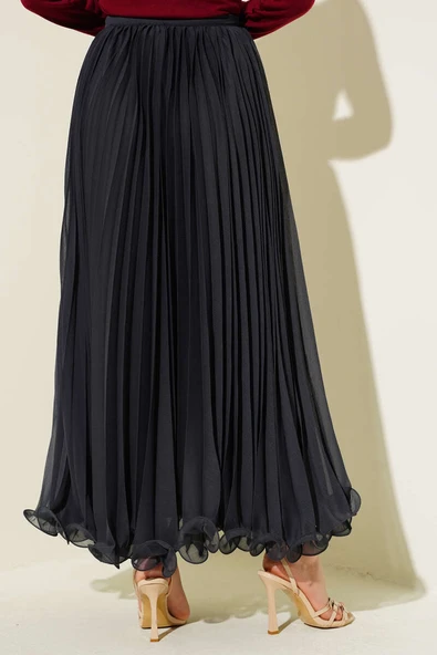 Fırfırlı Tül Etek Füme - Resim 3