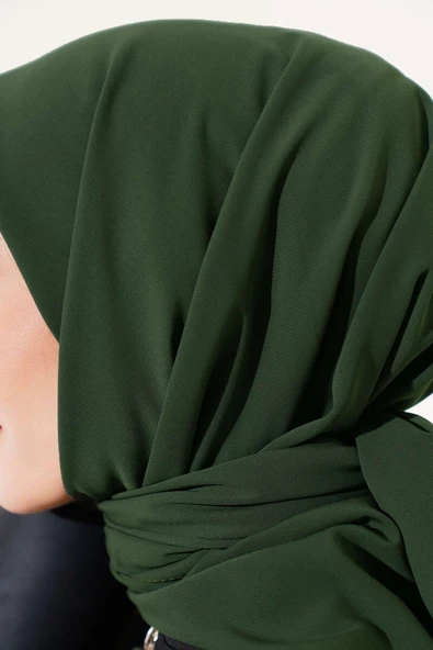 Medine İpeği Eşarp Haki - Resim 4