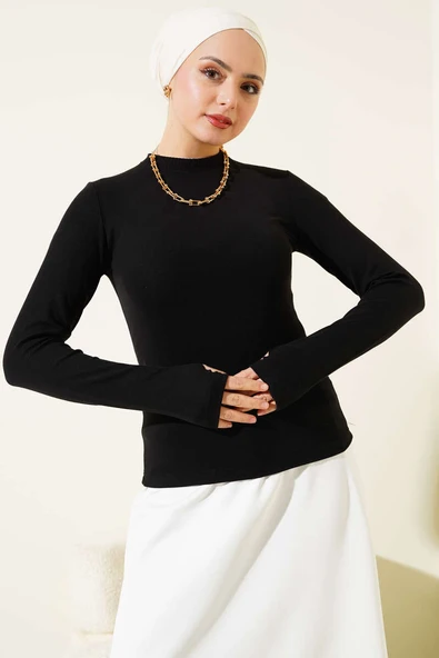 Bisiklet Yaka Basic Body Siyah - Resim 2