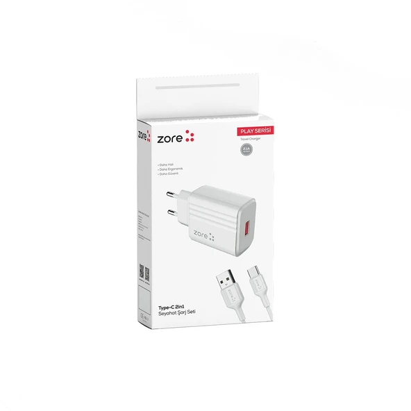 Play Serisi PL1 Type-C 2in1 Seyahat Şarj Aleti 12W - Resim 7