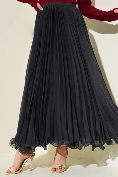 Fırfırlı Tül Etek Füme - Resim 2