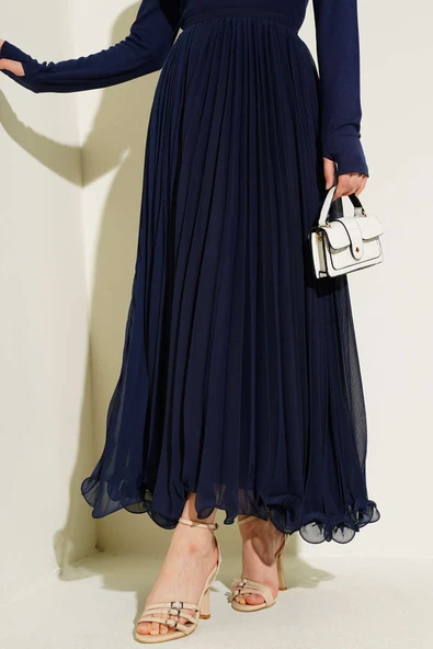 Fırfırlı Tül Etek Lacivert - Resim 2