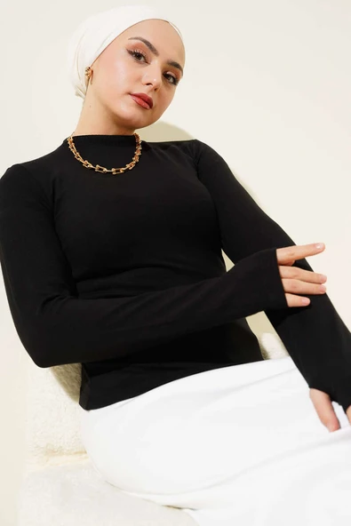 Bisiklet Yaka Basic Body Siyah ürün görseli