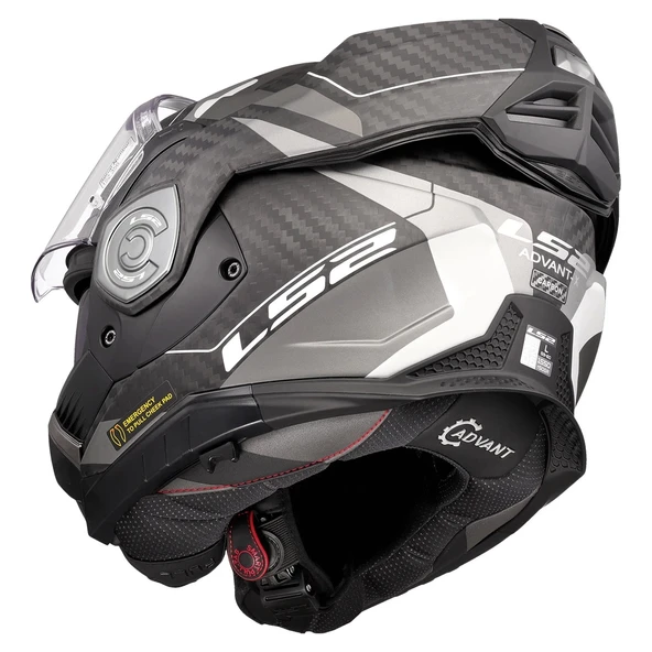 LS2 ADVANT X KARBON HORIZON MAT GÜMÜŞ-GRİ KASK - 7