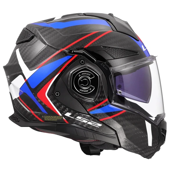 LS2 ADVANT X KARBON FUTURE II BEYAZ-MAVİ KASK - Resim 6