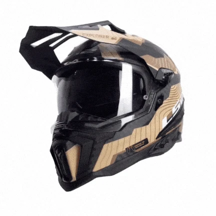 LS2 EXPLORER C KARBON TRICK MAT KAHVE- KASK - 9