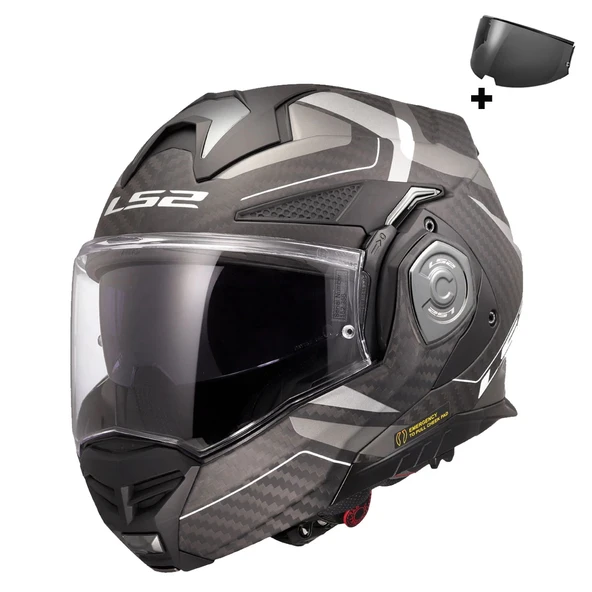 LS2 ADVANT X KARBON HORIZON MAT GÜMÜŞ-GRİ KASK - 10