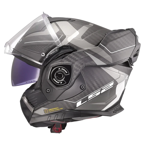 LS2 ADVANT X KARBON HORIZON MAT GÜMÜŞ-GRİ KASK - 6