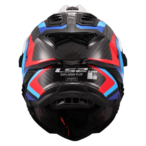 LS2 EXPLORER C KARBON FRONTIER II BEYAZ-MAVİ KASK M - 4