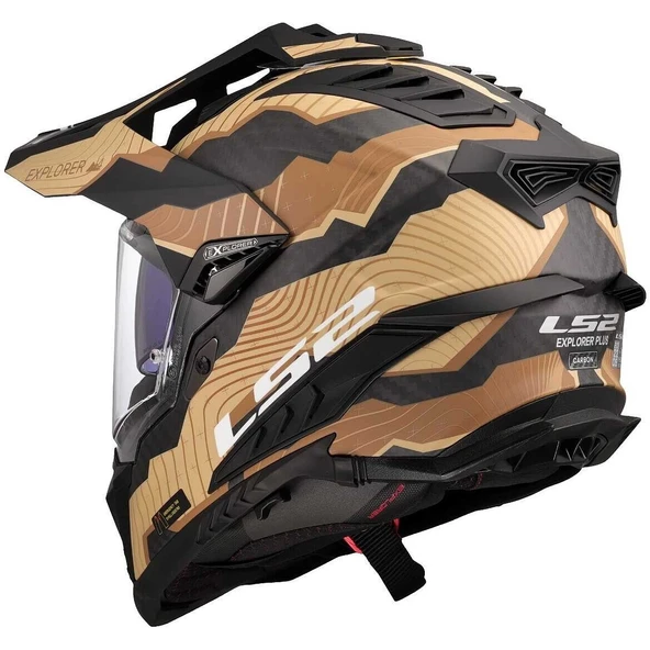 LS2 EXPLORER C KARBON TRICK MAT KAHVE- KASK - 3