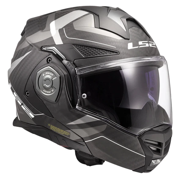 LS2 ADVANT X KARBON HORIZON MAT GÜMÜŞ-GRİ KASK - 5
