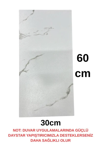 Renkli Duvarlar 30cm x 60cm 1 Adet Yapışkanlı Colored-605 Floor Pvc Panel Yer Zemin Kaplama Paneli Arkası Kauçuklu - Resim 2