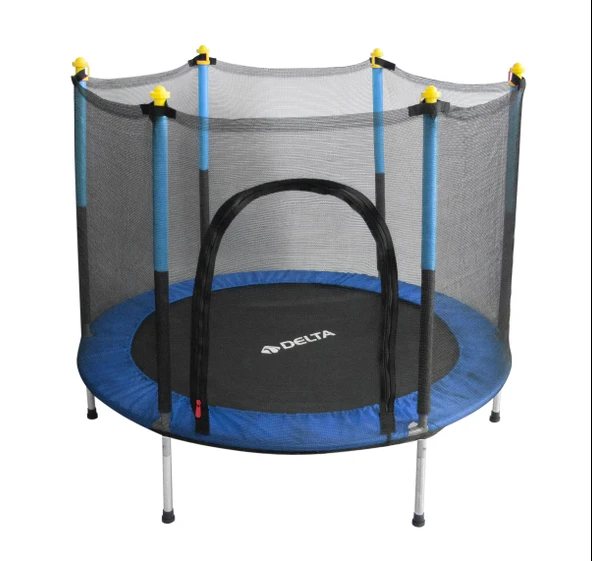 Delta Güvenlik Korumalı Fileli 140 Cm Özel Fermuar Güven Konforlu Çocuk Trampolini 55 İnç Trambolin ürün görseli 1