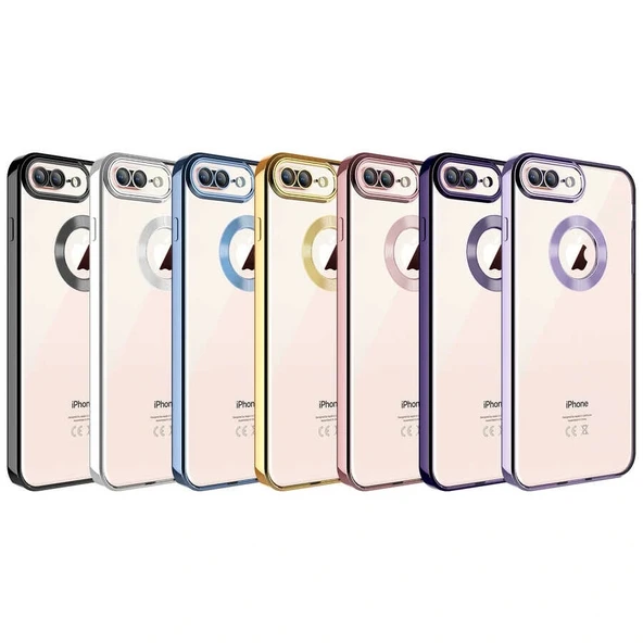 iPhone 7 Plus Kılıf Kamera Korumalı Logo Gösteren Omega Kapak - Resim 2