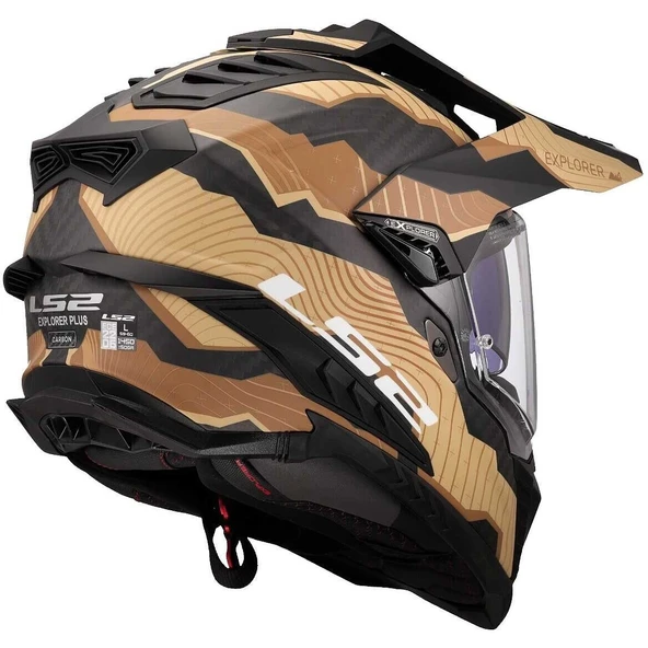 LS2 EXPLORER C KARBON TRICK MAT KAHVE- KASK - 5