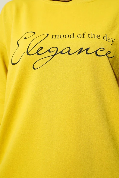 Elegance Baskılı İki İplik Tunik Yağ Yeşili - Resim 4