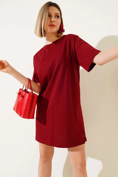 Uzun T-Shirt Bordo