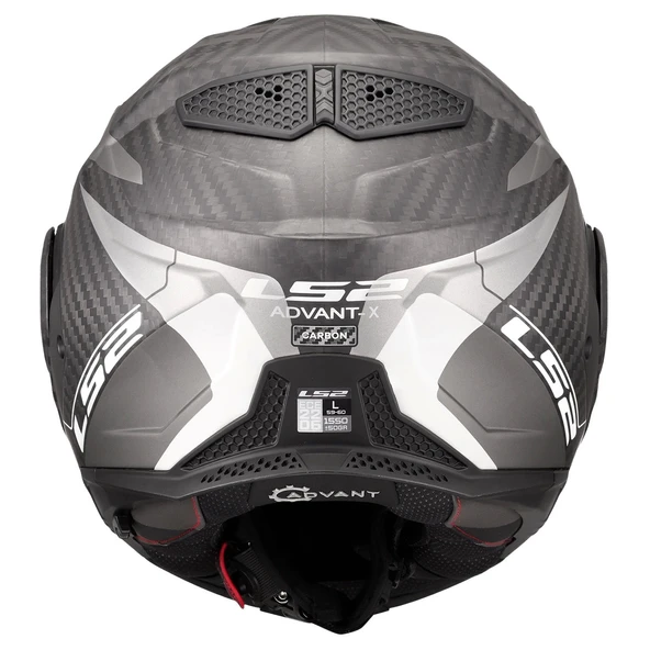 LS2 ADVANT X KARBON HORIZON MAT GÜMÜŞ-GRİ KASK - 3