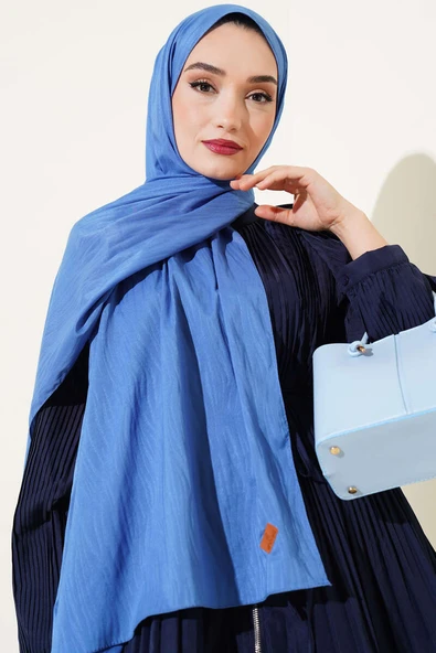 Ağaç Kabuğu Jakar Şal İndigo - Resim 2