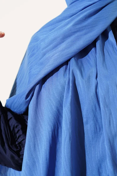 Ağaç Kabuğu Jakar Şal İndigo - Resim 4