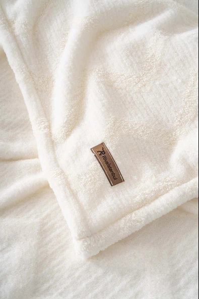 Rivaİstanbul Royal Jakarlı Raşel Zig Zag Çift Kişilik Punch Yatak Örtüsü - Resim 5