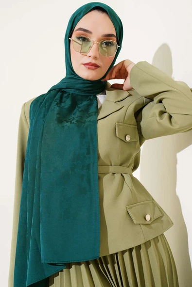 Kamuflaj Desen Jakar Şal Zümrüt ürün görseli 1