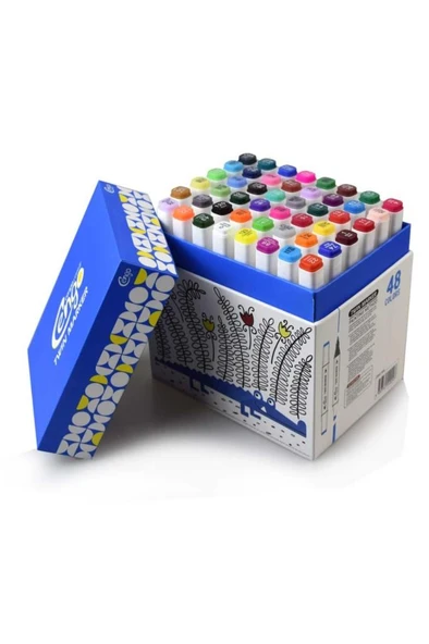 Cengo 48 Adet Çift Taraflı Artist Marker Kalemi