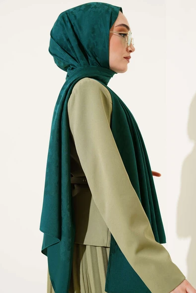 Kamuflaj Desen Jakar Şal Zümrüt - Resim 3