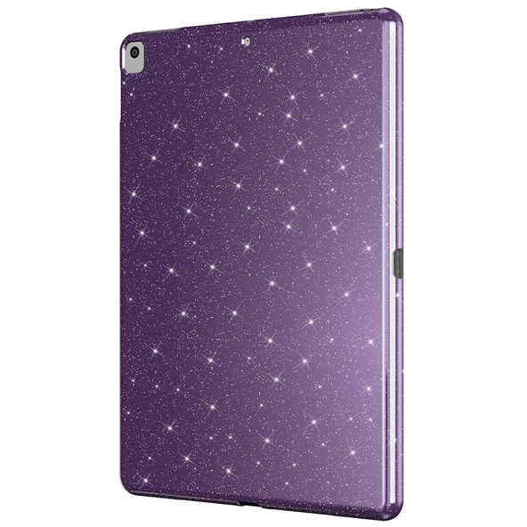 iPad 10.2 (8 Nesil) Simli Parlak Görünümlü Tablet Koton Kılıf - 2