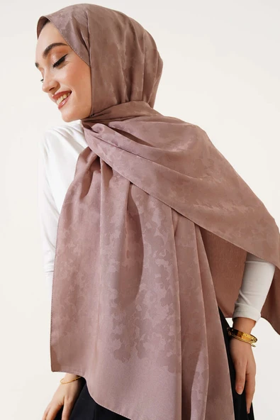 Kamuflaj Desen Jakar Şal Vizon - Resim 2