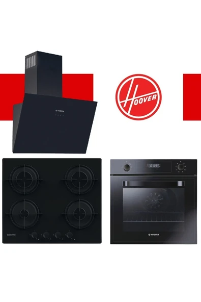 Hoover 3lü Ankastre Set Siyah (HOT3051BI/E FIRIN - HVW6MBB OCAK - HDG6C1GBTK DAVLUMBAZ)