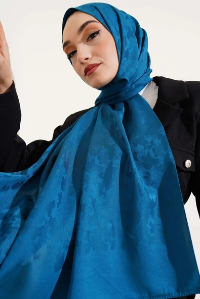 Kamuflaj Desen Jakar Şal Petrol ürün görseli 1