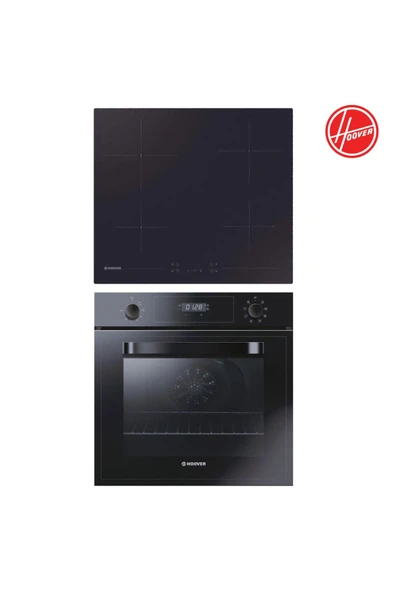 Hoover Elektrikli Turbolu Siyah Cam 2'li Ankastre Set
