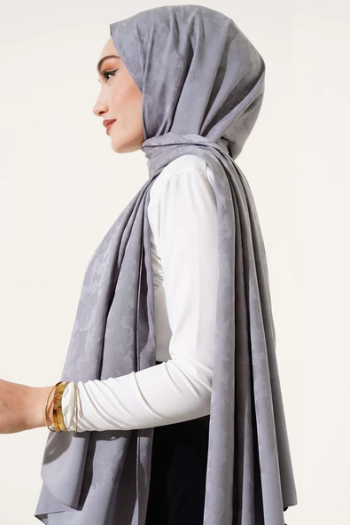 Kamuflaj Desen Jakar Şal Kayrak Grisi - Resim 3