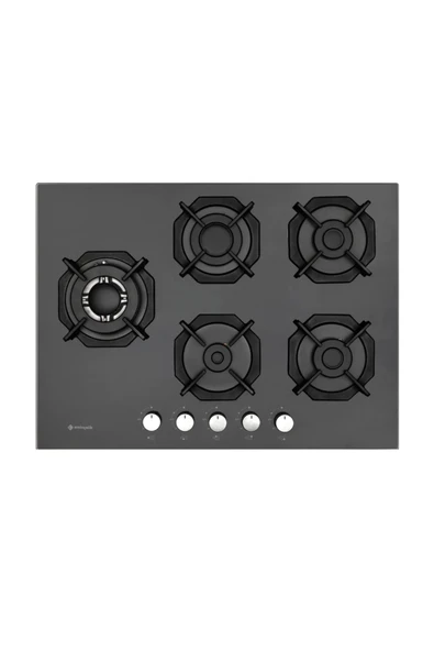 Hoover Eminçelik Yandan 5 Gözlü /1 Gözü Ankastre Siyah  Ocak 2250 Bw + Hoover 3051BI Fırın - 3
