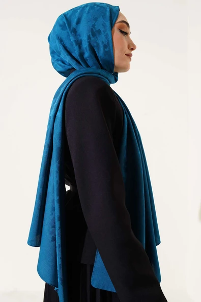 Kamuflaj Desen Jakar Şal Petrol - Resim 3