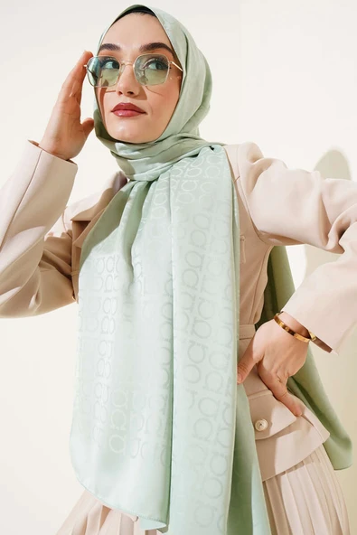 Omega Desen Jakar Şal Mint ürün görseli 1