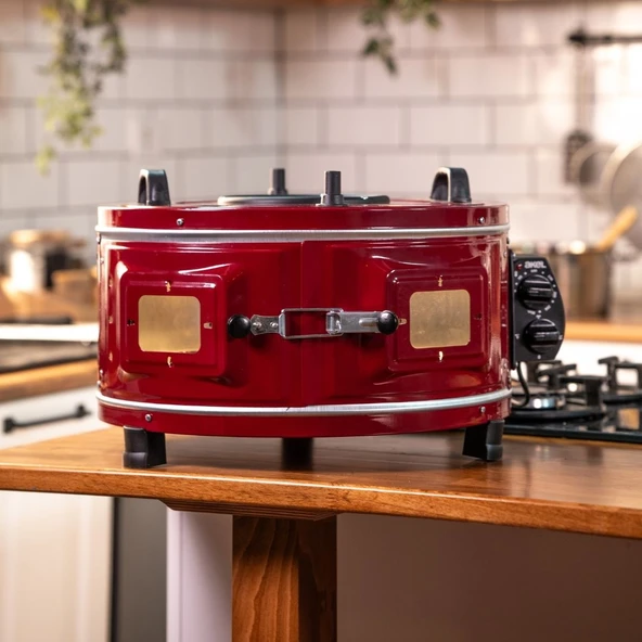 Akel Lambalı, Ön ve Üst Gözetlemeli, Termostatlı, Orta Boy Yuvarlak Davul Fırın AF30l - 3