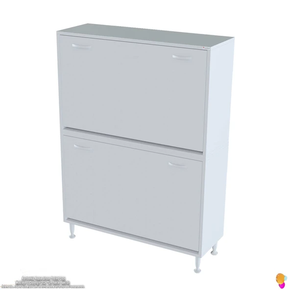 Modilayn İLKİM Modern Çamaşır Ünitesi, 95x138x32,5 cm Gizli 6 Göz  Akıllı Sepetli Dolap - Resim 6