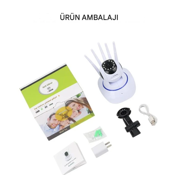 360 Dönebilen Bebek Monitörü 10m Gece Görüşlü Hareket Algılama Sensörlü 2 Yönlü İnterkom  CMR11 - 4
