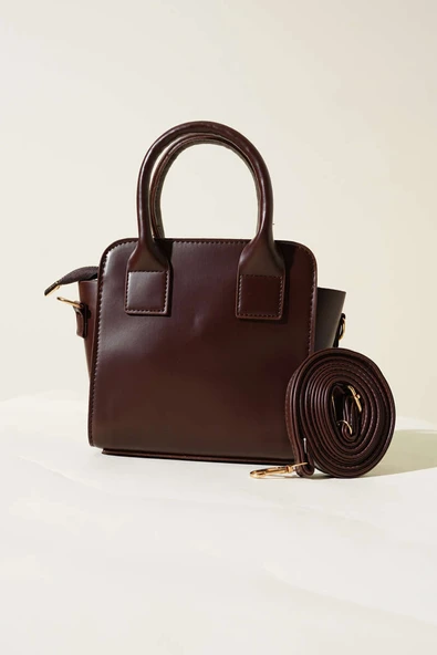 Kutu Model El Çanta Kahve - Resim 2