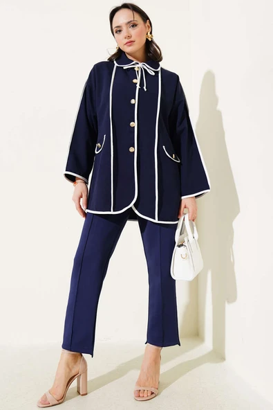 Bebe Yaka Ceket Lacivert - Resim 2