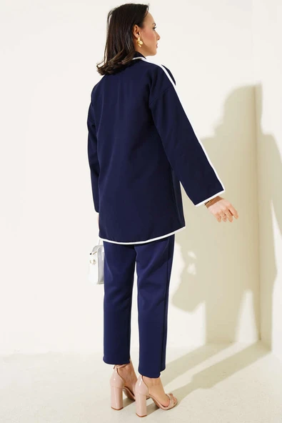 Bebe Yaka Ceket Lacivert - Resim 3