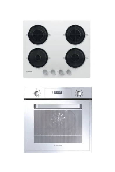 Hoover 2'li Beyaz Cam Ankastre Set ( 3051-hvwm6mw )