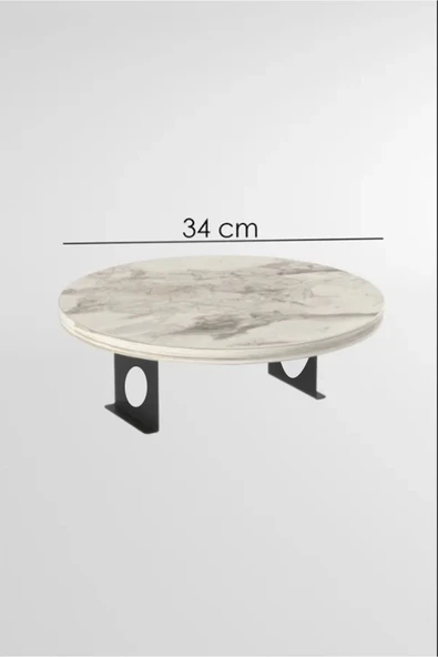 SEDAŞ LIVING UNITS Siyah Koltuk Yanı Sehpa Kola Monteli Ayarlanabilir Tepsi 34 Cm Genişlik Dekoratif Modern Tepsi - 4
